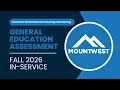 General Education Alignment Maps and Assessment Trends Fall 2026 In Service