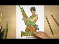 Fortnite coloring page for gamers Battle Royale