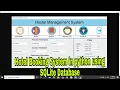 Hotel Booking System in python using SQLite Database