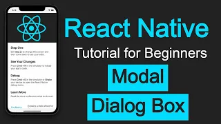 React Native tutorial Modal Dialog Box in react-native