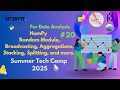 NumPy Random Broadcasting Aggregate Stack more Python for Data Analysis Bit2Byte