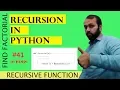 Python Tutorial Recursion In Python In Hindi Factorial Using Recursion HINDI