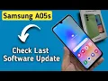 How to check last software update in Samsung Galaxy A05s how to software update in Samsung a05s
