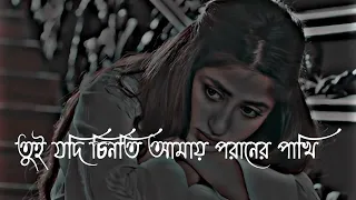 tui jodi chinti amay poraner pakhi slowed x reverb sadlofisong