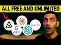 Every Paid AI - Now FREE UNLIMITED 100 Legal