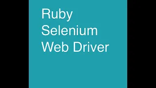 Ruby Selenium WebDriver