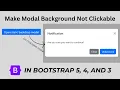 Prevent Closing Modal on Click Outside in Bootstrap Simple Step-by-Step Guide