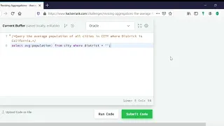 Revising Aggregations Averages HackerRank SQL