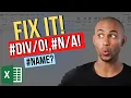Fix Common Excel Errors Part 1