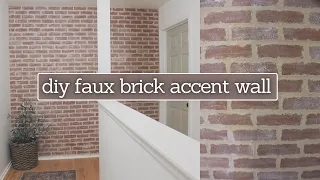HOW TO MAKE BRICK PANELS LOOK REAL BUDGET FAUX BRICK ACCENT WALL Hallway Makeover pt 3