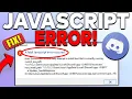 How To Fix Discord Fatal JavaScript Error 2023 Easy Fix