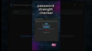 Password Strength Checker Live Test Python GUI Cybersecurity Project