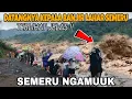 TERLIHAT JELAS‼️KEPALA BANJIR LAHAR SEMERU MENGGELEGAR MENYAPU BERSIH SEMUA YANG ADA😰