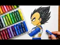 How to Color Kid Vegeta Dragon Ball Z Easy Anime Coloring Tutorial