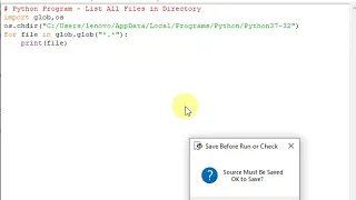 Python Program - List All Files in Directory