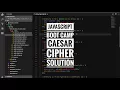 Javascript boot camp - Caesar cipher solution