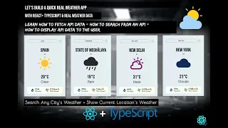 Dynamic Weather App In React Typescript Project Fetch Real Weather Data Created From Scratch