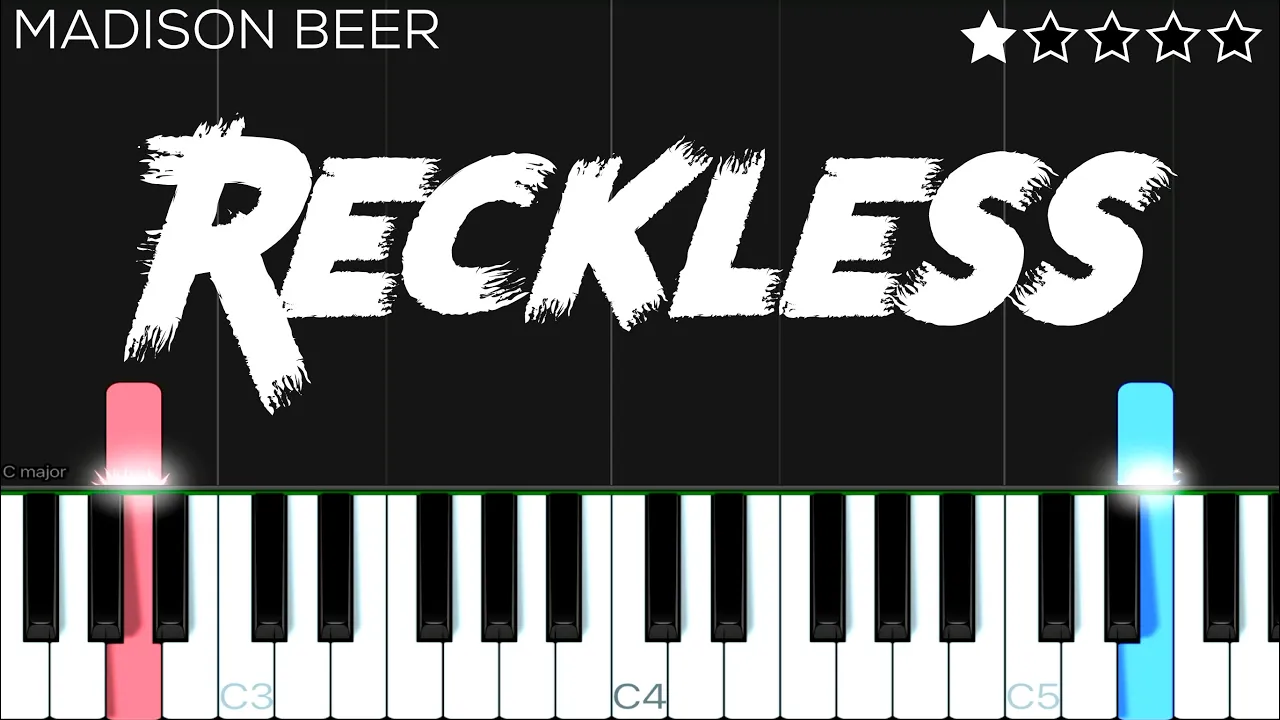 Madison Beer - Reckless | EASY Piano Tutorial