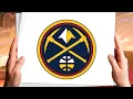 How To Draw Denver Nuggets Logo NBA team logo drawing