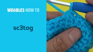 How to single crochet three together sc3tog
