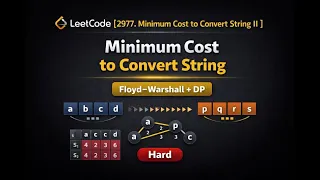 LeetCode 2977 Minimum Cost to Convert String II Floyd - Warshall DP