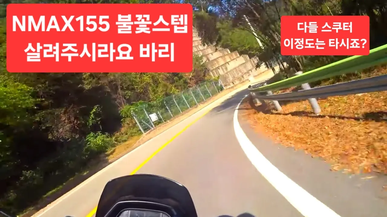 신형 NMAX155로 지옥의 코너 풀스로틀로 타는 미친사람. 평화의댐 와인딩 박무혁TV サムネイル