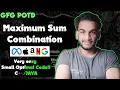 Maximum Sum Combination gfg potd 06-07-25 GFG Problem of the day