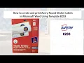 How to create and print Avery Round Sticker Labels in Microsoft Word Using Template 8293