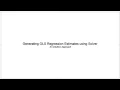 OLS Regression Estimates using Solver