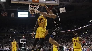 Rookie Malcolm Brogdon Dunks on LeBron James and Kyrie Irving Bucks vs Cavs