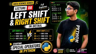 Python Bitwise Operators Explained Left Shift Right Shift Lecture 8 Data Science Series