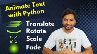Animate Text in Python with Moviepy Translate Rotate Scale Fade Effects