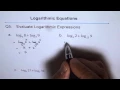 Evaluate Logarithmic Expression Q5