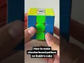 How to make checkerboard pattern on Rubik s cube