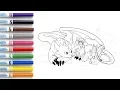 How to Color How to Train your Dragon - Coloring Book Page