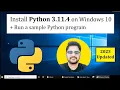How to install Python 3 11 4 on Windows 10 Amit Thinks