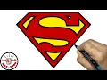 How to draw Superman logo Step by step easy