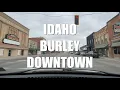 Driving Tour Downtown Burley Idaho Small Town Charm with Pretty Cool Castle Playground for Kids