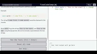 Lesson 28 Basic JavaScript Concatenating Strings with Plus Operator