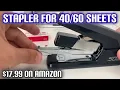 Effortless Desktop Stapler 40-50 Sheet Capacity One Finger Touch Stapling