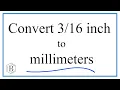 Convert of an Inch to Millimeters