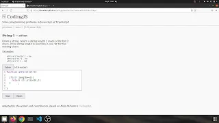 String 1 atFirst Javascript solution