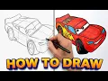 Draw Your Own Lightning McQueen Cars Art Tutorial