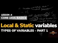 Local Static Variables Types of Variables - Part 1 Lesson