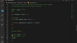 reverse string recursively in javascript