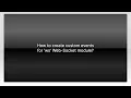 How to create custom events for ws Web-Socket module