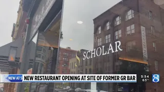 Elevated cozy library restaurant opening in Gardella s building