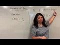 Using the Derivative of ln x Example 1 Dr April Strom