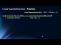 Math2413 Lecture 2 8 Linear Approximations