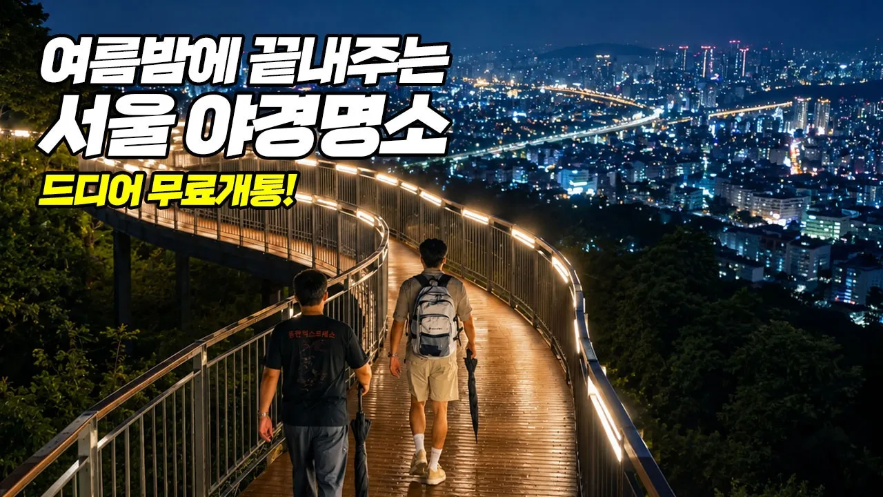 남산보다 전망이 좋다는 야경명소 코스! 산책하듯 계단없는 데크길로 편안하게 갈수있는 곳 썸네일